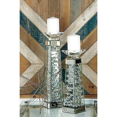 Stella & Eve Clear Pedestal Candle Holder Floor Decor
