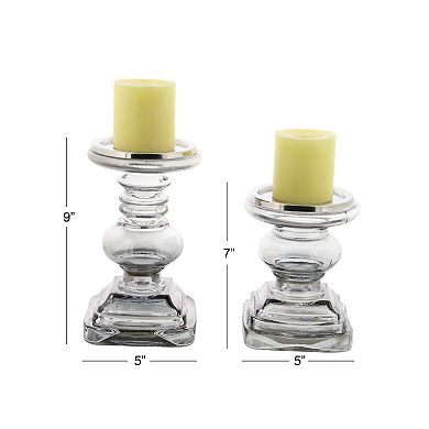 Stella & Eve Translucent Candle Holder Table Decor 2-piece Set