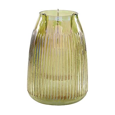Stella & Eve Ribbed Iridescent Candle Holder Table Decor