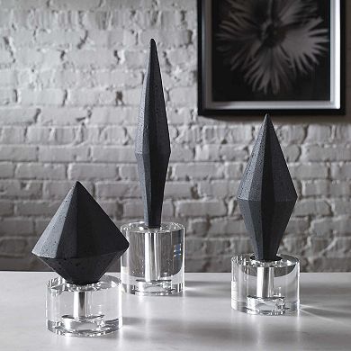 Uttermost Elegant Geometric Diamond Shape Table Decor 3-piece Set