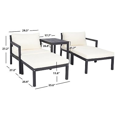 Safavieh Pratia Outdoor Chaise Lounge & End Table 3-piece Set