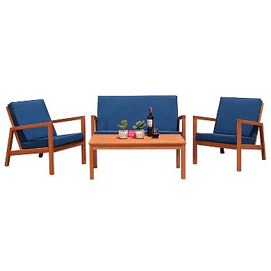 Safavieh Larence Loveseat, Chair, Coffee Table 4-piece Set