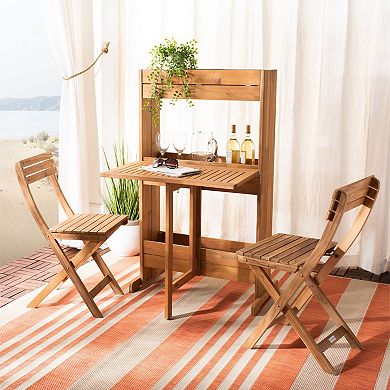 Safavieh Barley Flower Shelf Bistro Table & Chair 3-piece Set