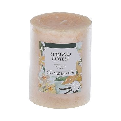 Sonoma Goods For Life® Sugared Vanilla 3" x 4" Pillar Candle