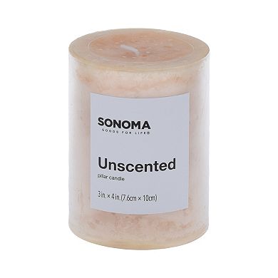 Sonoma Goods For Life® Unscented 3" x 4" Pillar Candle