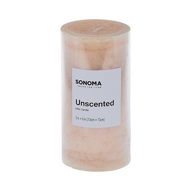 Sonoma Goods For Life® Unscented 3" x 6" Pillar Candle