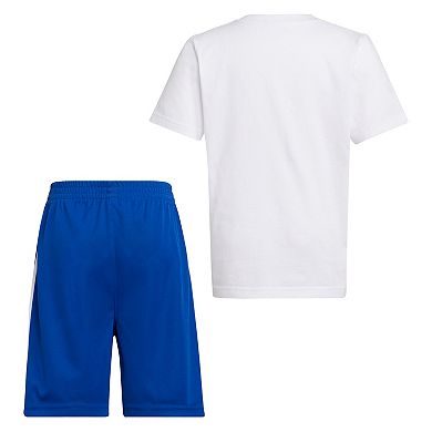 Toddler Boys adidas Cotton Sport Graphic Tee & Shorts Set