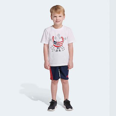 Boys adidas Happy Flag Graphic Tee & Shorts Set