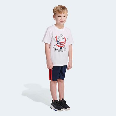Boys adidas Happy Flag Graphic Tee & Shorts Set