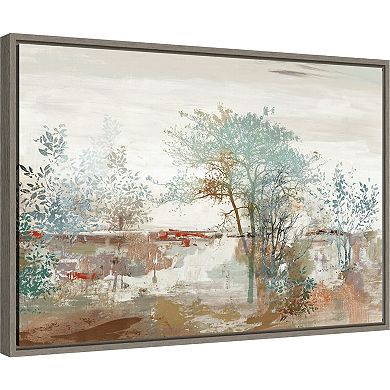 Amanti Art Autumn Silence (Trees) Framed Canvas Print