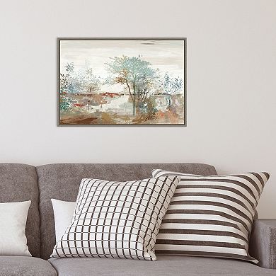 Amanti Art Autumn Silence (Trees) Framed Canvas Print