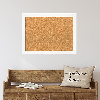 Amanti Art White Narrow Framed Cork Board Wall Decor