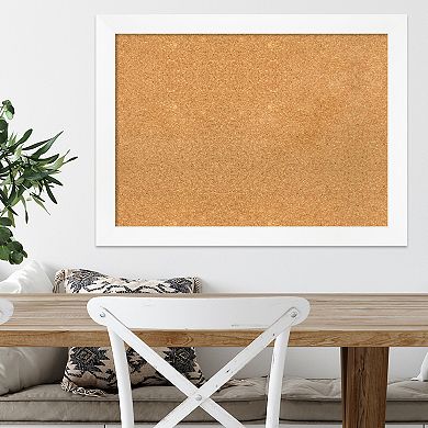 Amanti Art White Narrow Framed Cork Board Wall Decor