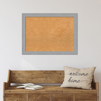 Amanti Art Brushed Nickel Finish Framed Cork Board Wall Decor