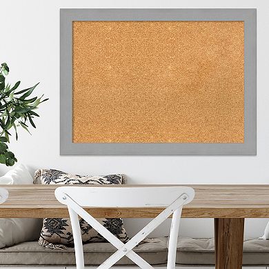 Amanti Art Brushed Nickel Finish Framed Cork Board Wall Decor