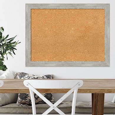 Amanti Art Graywash Narrow Framed Cork Board Wall Decor