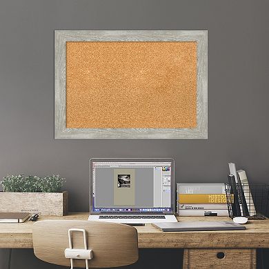 Amanti Art Dove Greywash Narrow Framed Cork Board Wall Decor