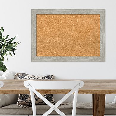 Amanti Art Dove Greywash Narrow Framed Cork Board Wall Decor