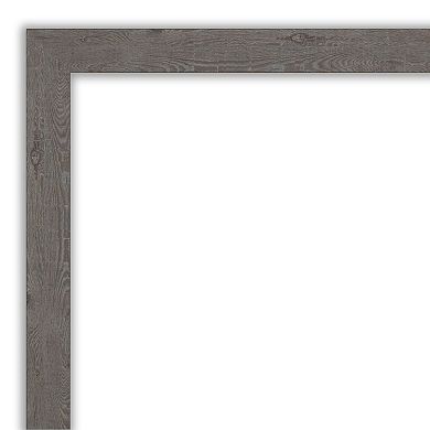 Amanti Art Rustic Plank Gray Narrow Framed Cork Board Wall Decor