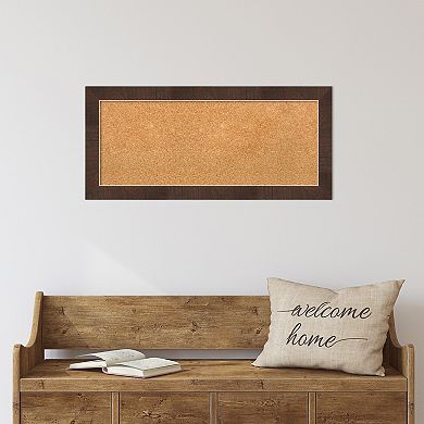 Amanti Art Wildwood Brown Narrow Framed Cork Board Wall Decor