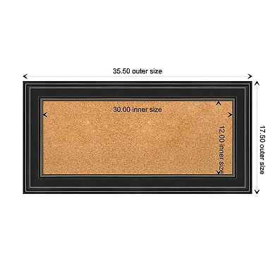 Amanti Art Ridge Black Framed Cork Board Wall Decor