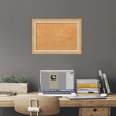 Amanti Art Eva Ombre Gold Finish Framed Cork Board Wall Decor