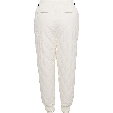 Plus Size FLX High-Waisted Insulated Quilted Jogger Pants