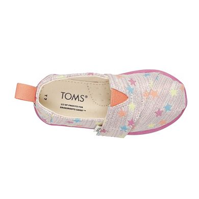 TOMS Glimmer Stars Toddler Girls' Alpargata Shoes