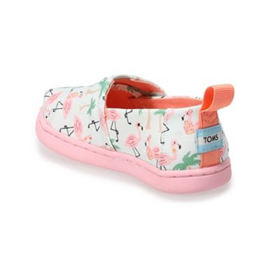 TOMS Hawaiian Flamingos Toddler Girls' Alpargata Shoes