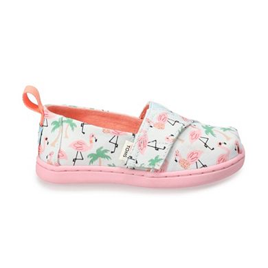 TOMS Hawaiian Flamingos Toddler Girls' Alpargata Shoes