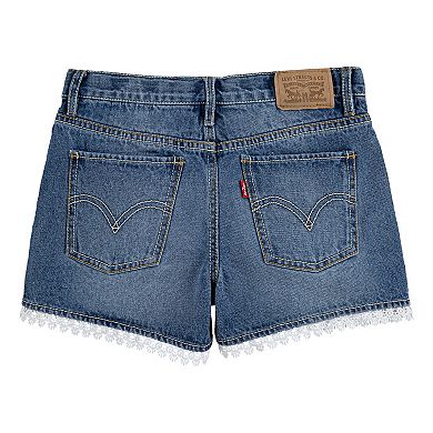 Girls 7-16 Levi's® Crochet Trim Girlfriend Shorts