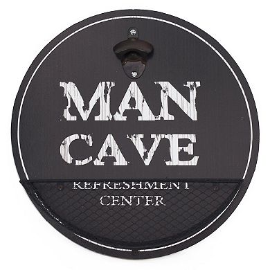 American Art Décor "Man Cave" Bottle Opener Wall Decor