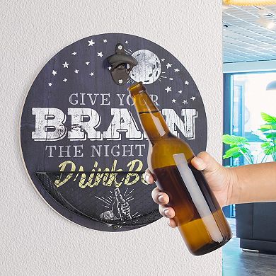 American Art Décor "Drink Beer" Bottle Opener Wall Decor