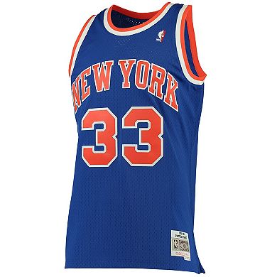 Men's Mitchell & Ness Patrick Ewing Blue New York Knicks 1991-92 Hardwood Classics Swingman Jersey