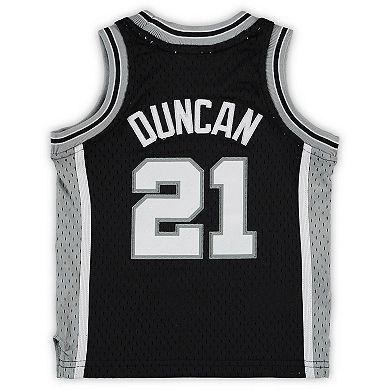 Infant Mitchell & Ness Tim Duncan Black San Antonio Spurs Retired Player Jersey