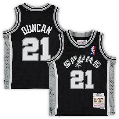 Infant Mitchell & Ness Tim Duncan Black San Antonio Spurs Retired Player Jersey