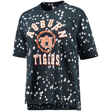 Women's Pressbox Navy Auburn Tigers Bishop Bleach Wash T-Shirt