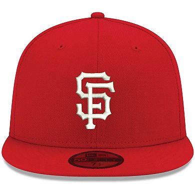 Men's New Era Red San Francisco Giants Logo White 59FIFTY Fitted Hat