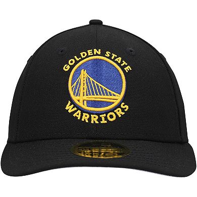 Men's New Era Black Golden State Warriors Team Low Profile 59FIFTY Fitted Hat