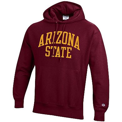 Men's Champion Maroon Arizona State Sun Devils Team Arch Reverse Weave Pullover Hoodie