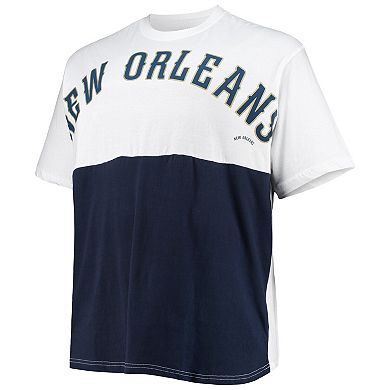 Men's Fanatics Branded Zion Williamson White New Orleans Pelicans Big & Tall Yoke T-Shirt