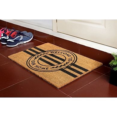 RugSmith Welcome to Our Home Stripe Doormat - 18'' x 30''