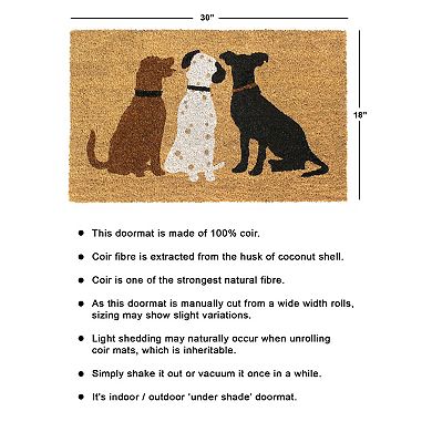 RugSmith Dogs Doormat - 18'' x 30''