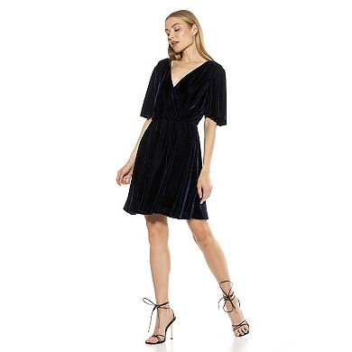 Women's ALEXIA ADMOR Oakless Flutter Sleeve Fit & Flare Dress