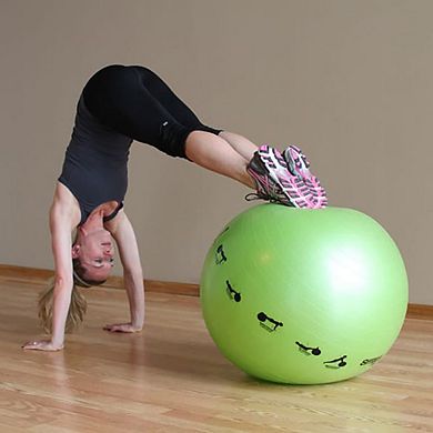 Prism Fitness 65cm/23in Smart Self-Guided Fitness Stability Exercise Ball, Green