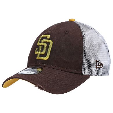 Men's New Era Brown San Diego Padres Team Rustic Trucker 9TWENTY Snapback Hat