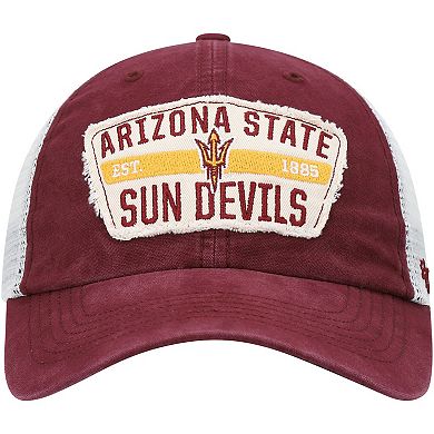 Men's '47 Maroon Arizona State Sun Devils Crawford Clean Up Trucker Snapback Hat