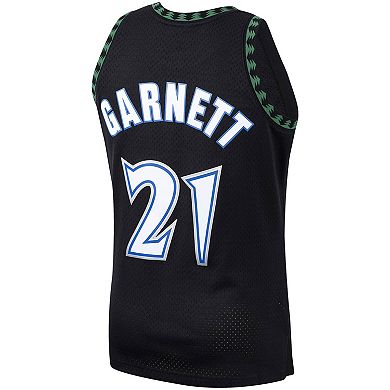 Men's Mitchell & Ness Kevin Garnett Black Minnesota Timberwolves 1997-98 Hardwood Classics Swingman Player Jersey