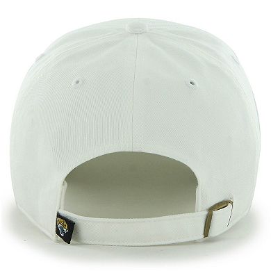 Men's '47 White Jacksonville Jaguars Logo Clean Up Adjustable Hat