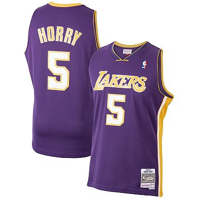 Men's Mitchell & Ness Robert Horry Purple Los Angeles Lakers 1999-2000 Hardwood Classics Swingman Player Jersey